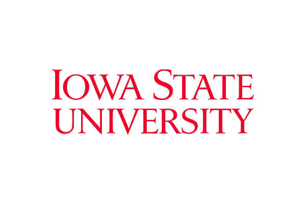 Iowa State University" written in red capital letters on a white background.
